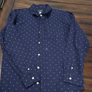 The Children’s Place Boy’s Dark Blue Triangle Pattern Shirt